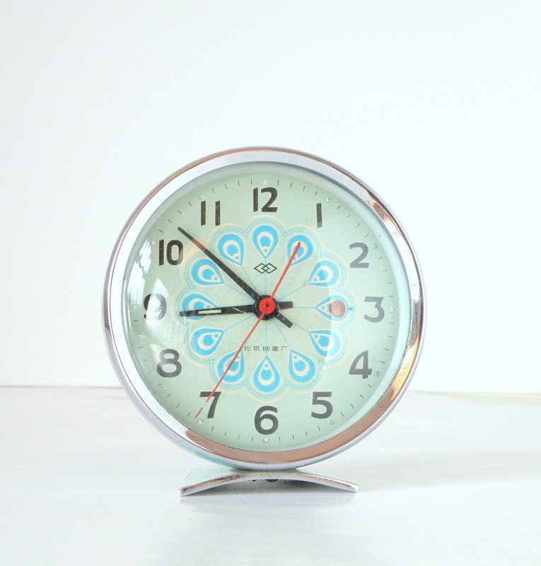 FRESH Water Drop 60s Chinese Mechanical Alarm Clock Aqua