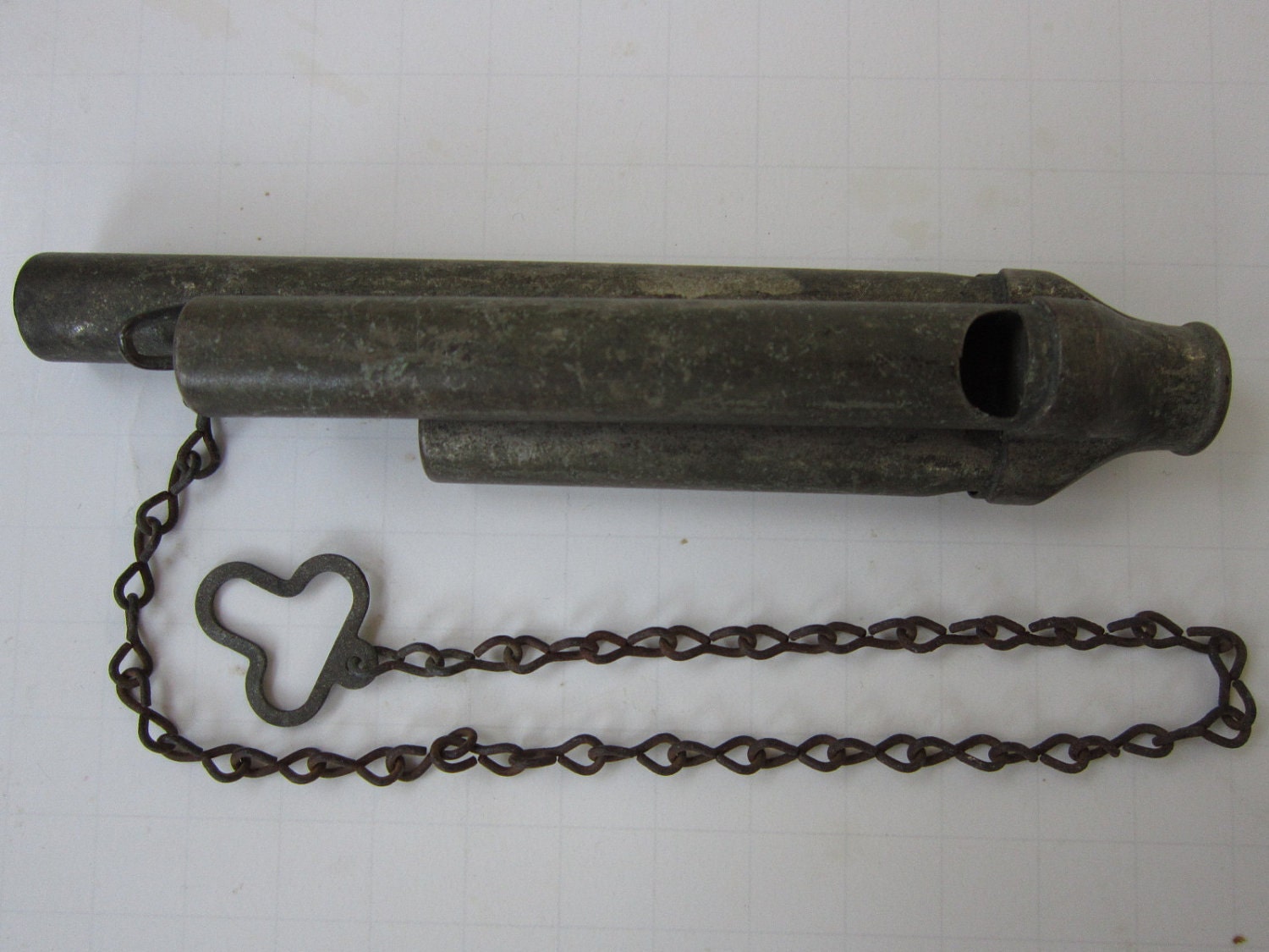 TRAIN CONDUCTOR WHISTLE Antique VintageThree Barrel