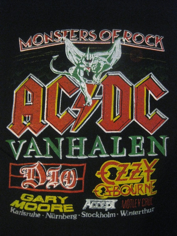 Vintage 80s MONSTERS OF ROCK concert tour shirt by rainbowgasoline