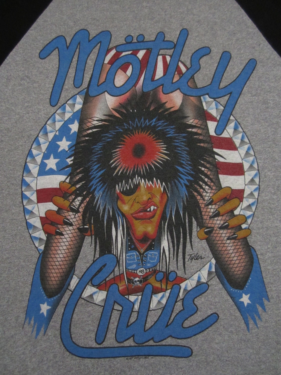 Original MOTLEY CRUE vintage 1987 tour T SHIRT jersey
