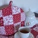 Quilted Tea Cozy, Classic Red & White Tea Cosy