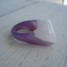 Purple Agate Druzy Geode Ring Size 9