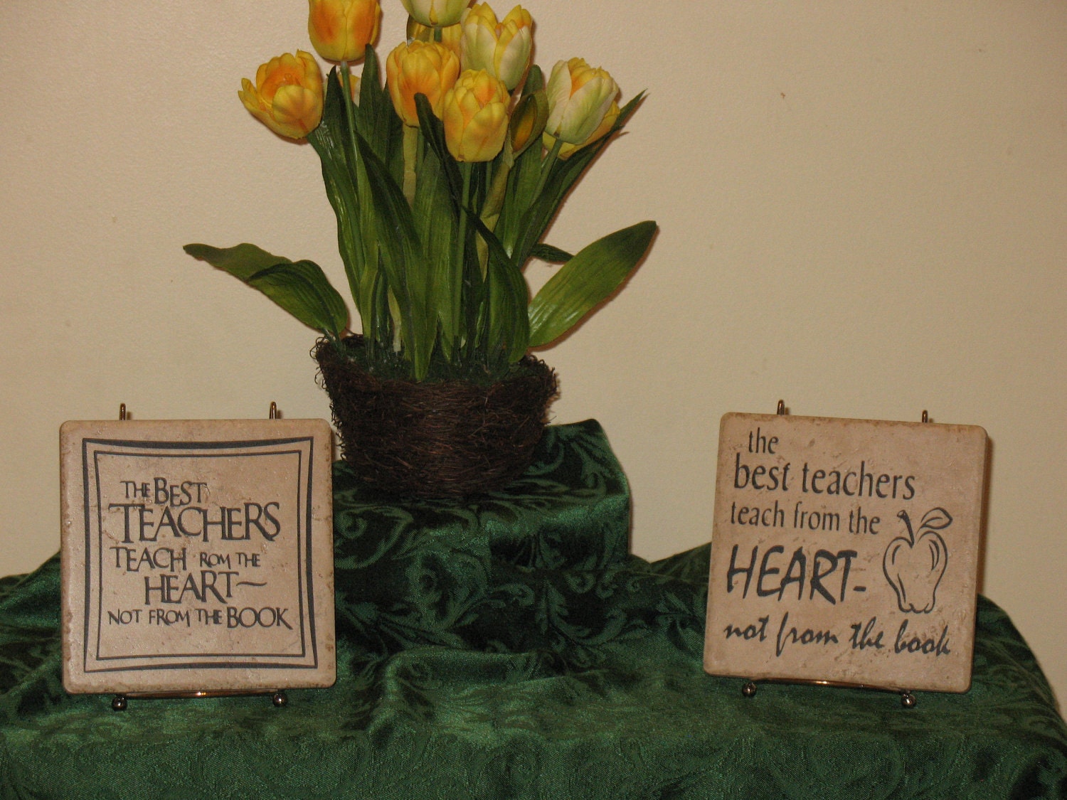 Ceramic tile teacher gifts by CarolinaVinylArts on Etsy