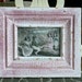 Genuine Reclaimed Antique Wood Picture Frame -- 4 x 6 -- Purple Colored Paint