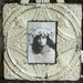 Genuine Antique Ceiling Tin Picture Frame -- 4 x 6 -- Cream Colored paint