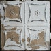 Genuine Antique Ceiling Tile -- 12" x 12" -- Antique White Paint with Light Brown Underneath