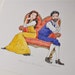 Shakespeare, original illustration of Beatrice & Benedick from 'Much Ado About Nothing'