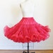 Vintage 60's Red Crinoline Full Circle Skirt Can Can Petticoat L