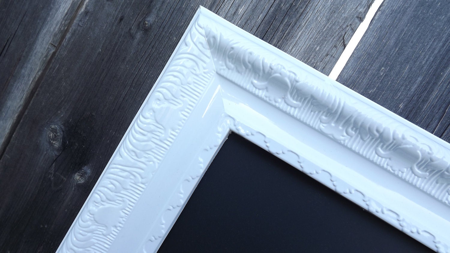 FRAMED CHALKBOARD WHITE Vintage Style Chalk Board by FrameItbyJill