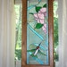 Framed Stained Glass Hummingbird Panel