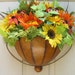 Summer Wreath, Door Wreath, Summer Garden Flowers Door Pocket, Floral Arrangement