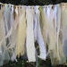 Wedding Decoration, Wedding Garland, Wedding Banner, Rustic Wedding Decor, Fabric Garland, Shabby Cottage Chic, Bridal Shower Decor