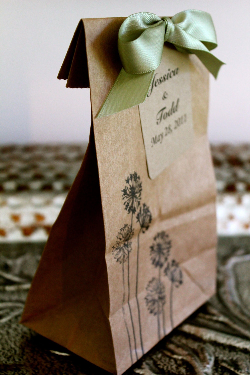 Personalized Kraft Favor Bags Set of 10 by JacquelynVaccaro