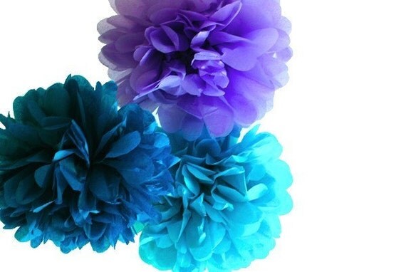 3 Poms ... Pick Your Colors DIY KIT Il_570xn