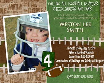 Football Birthday Invitation