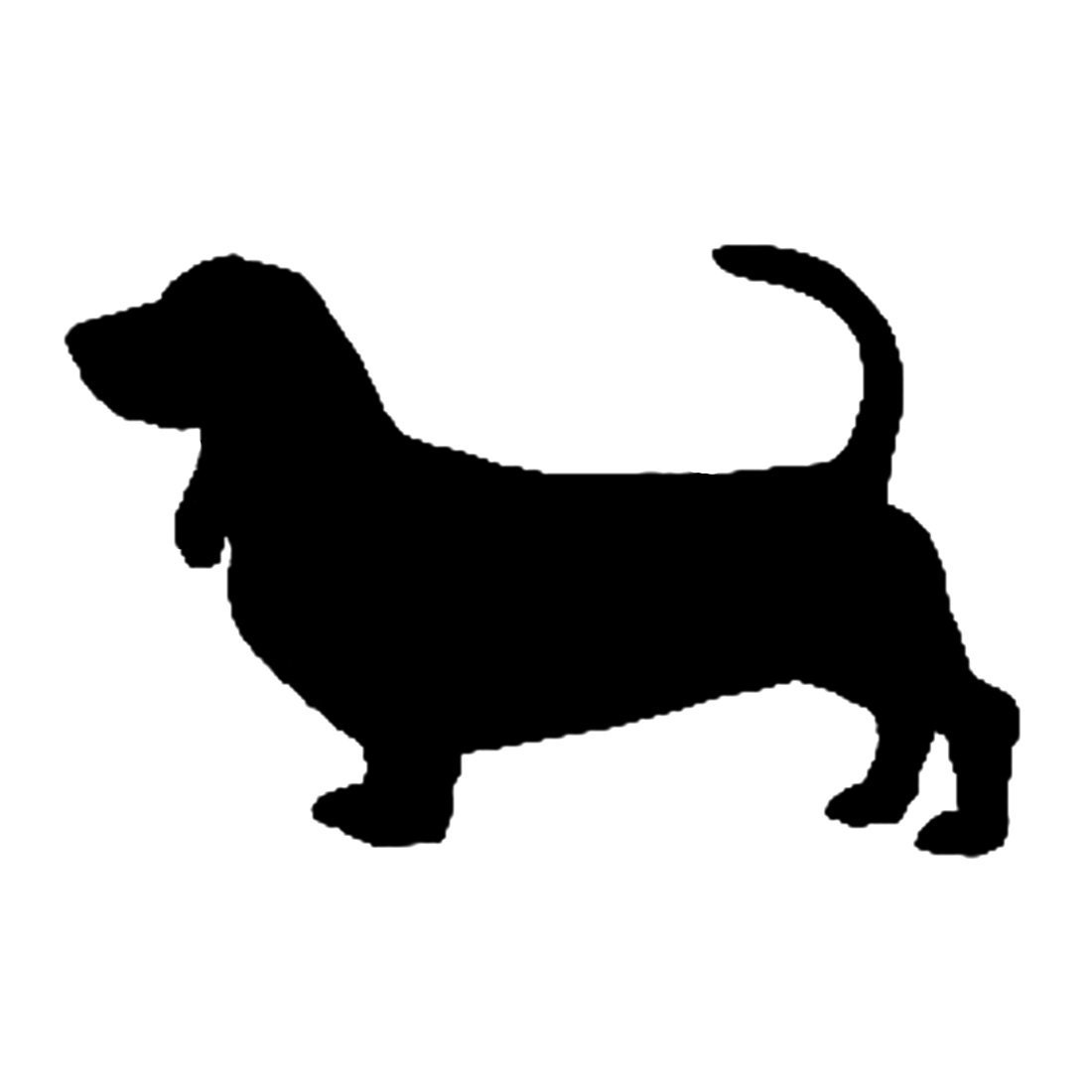 Basset hound dog wall art metal silhouette profile brown