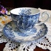 One Johnson Bros Coaching Scenes Bone China Teacup Tea Cup and Saucer 3738