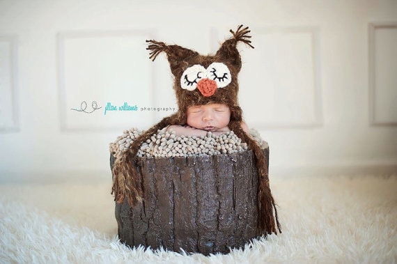 owl hats - crochet owl hat - baby boy hats, baby girl hats, unisex hats, baby shower gift, baby owl beanies, photo prop, coming home outfit