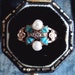 Antique Victorian Turquoise, Pearl and Diamond Ring