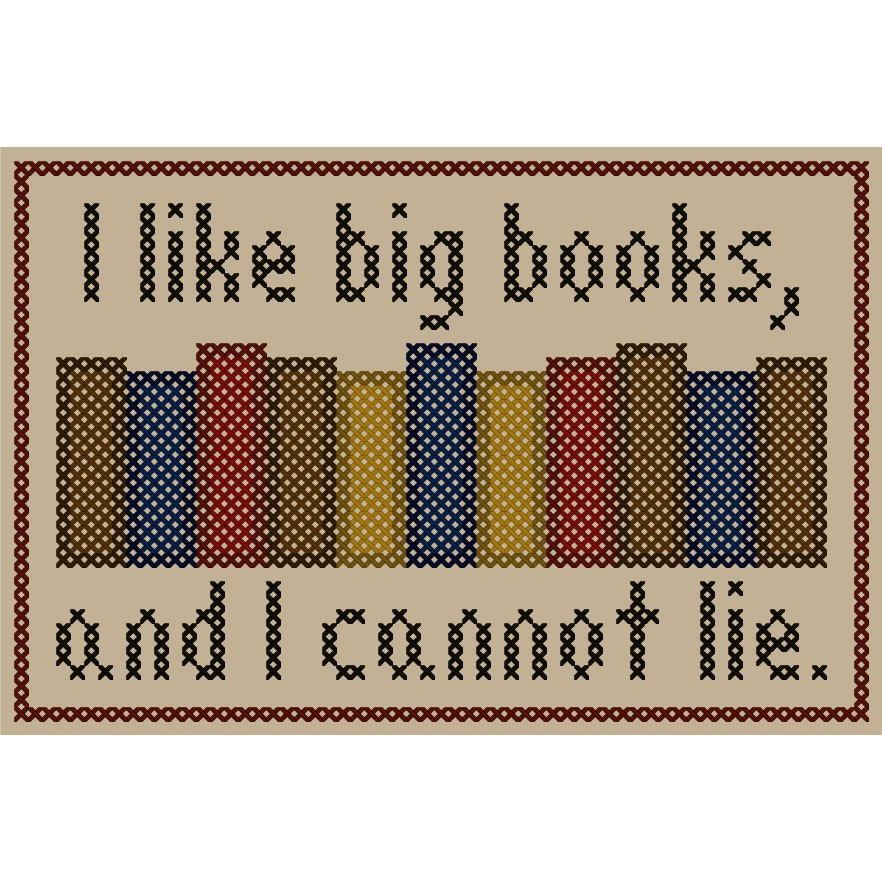 I LIKE BIG BOOKS Cross Stitch Chart by neverdyingpoet on Etsy