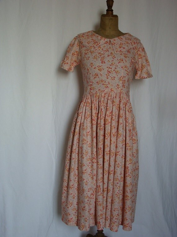 Pink Prairie Dress by MarylouVintage on Etsy