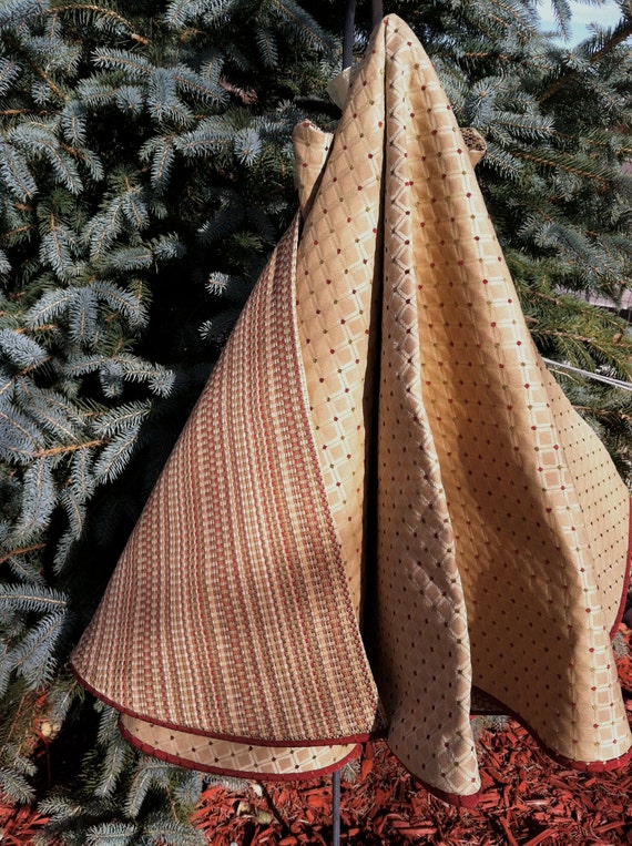reversible tapestry christmas tree skirt 53 inches by reversible tapestry christmas tree skirt 53 inches by