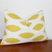 SALE- Yellow Ikat Decorative Pillow Cover- 12x16" Lumbar