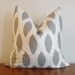Decorative Pillow Cover- Gray- Ivory/ White- Ikat -18x18" sq