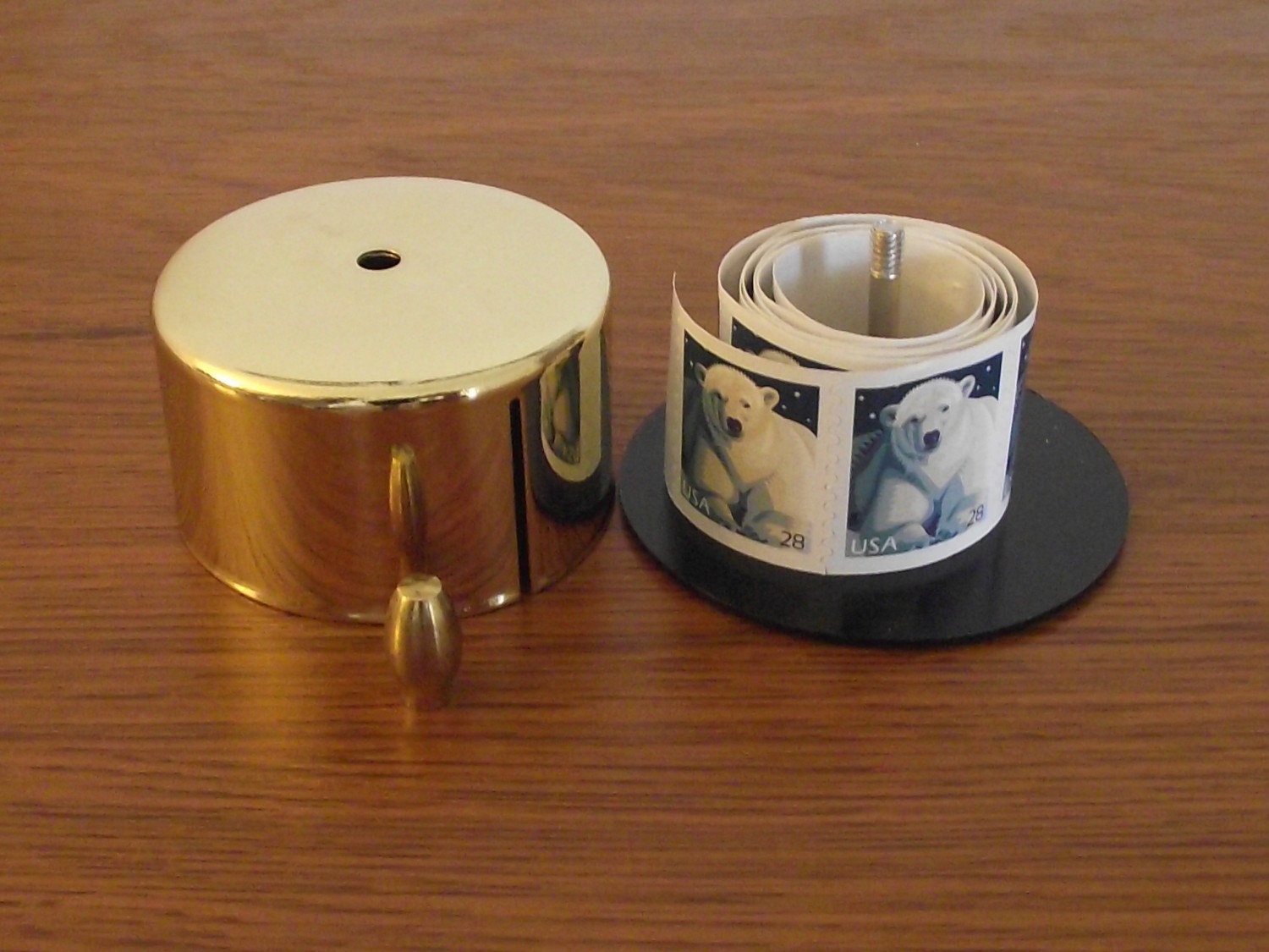 Vintage Brass Stamp Dispenser by kassapanola on Etsy