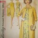 1960s Mad Men Mod Sheath One Piece Dress and Coat Vintage Sewing Pattern Simplicity 5373 Bust 36