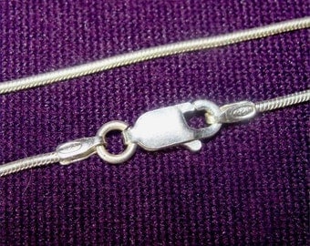 24" SNAKE Chain of STERLING Silver Made in ITALY