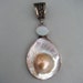 SALE Sterling Large Blister Pearl and Opal Pendant
