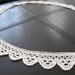 Hand Crochet Lace Trim Ivory Scalloped Edging Complete Circle