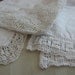 Lovely Lot of Linens Crochet 3 pieces Handmade Pillowcase Table Scarf Tea Towel