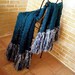Fringe Home Interiors Design Decor Throw Blanket, Teal Blue Green Afghan Lap Warmer