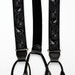 Back in the Day Black and Grey Paisley Button Tab Suspenders