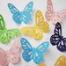 50 Carnival Colors Yellow Pink Green Blue Purple Monarch Butterfly Punch Die Cut Confetti Cutout Scrapbook Embellishments - No901