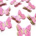 3D Bright Green Pink Royal Butterfly punch, die cut, scrapbooking, card making, tag making, embellishments - Set of 12 - No680
