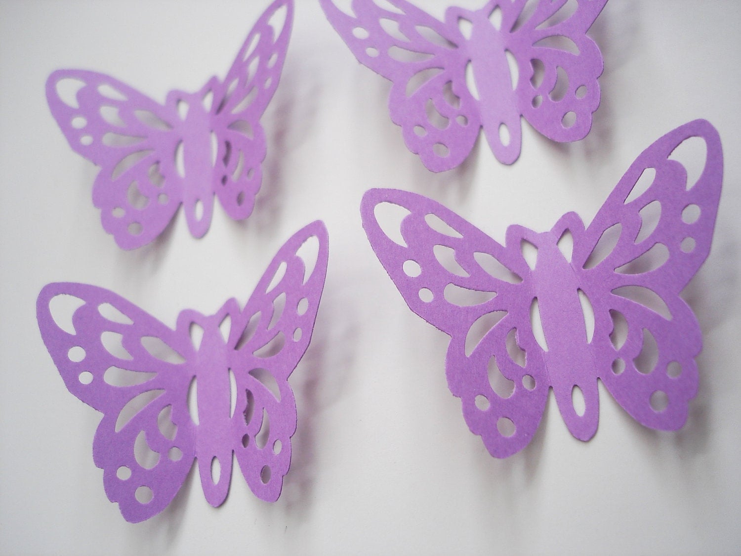 50 Large Silhouette Purple Butterfly punch cutout die cut