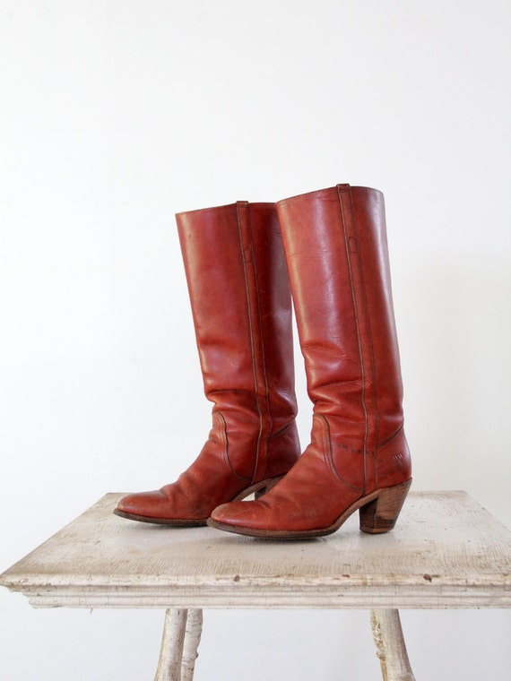 Vintage Frye Boots // Riding Boots // Tall Leather Boots