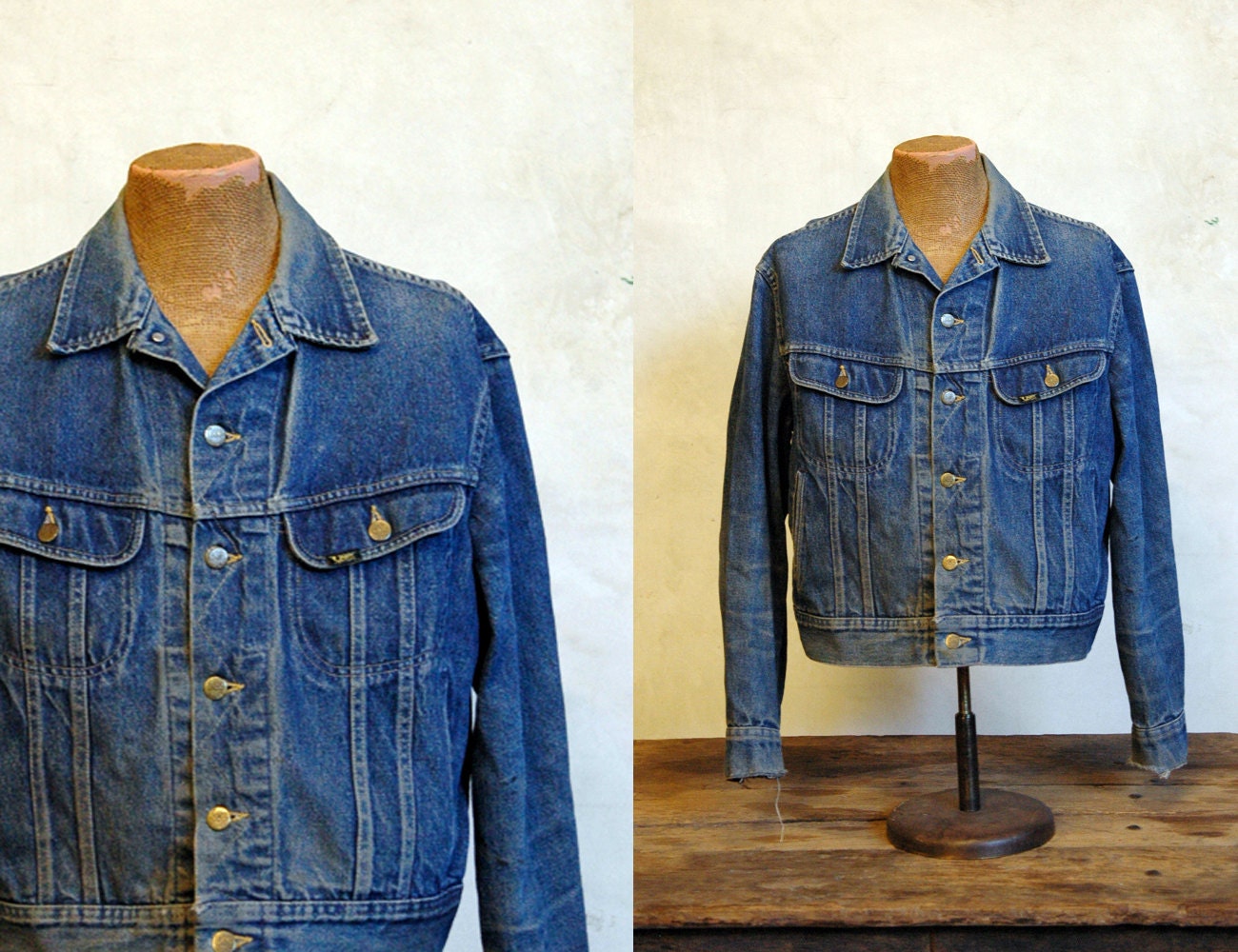 1970s Lee Denim Jacket // Vintage Lee PATD-153438 by 86Vintage86