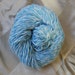 REDUCED - Blue White Tweed Angora Wool Blend, 105 yards, Bulky Weight, Upcycled Yarn
