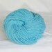 Handspun Recycled Cashmere Yarn, Turquoise Blue, 299 yards, Worsted weight