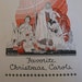 Large Vintage Christmas Carol art, mid century , art deco flavor, Unusual non-traditional
