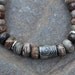 RESERVED for rubyrabbit13 Snakeskin Jasper and Silver Beaded Bracelet - From the Earth - lovely earthtone colors