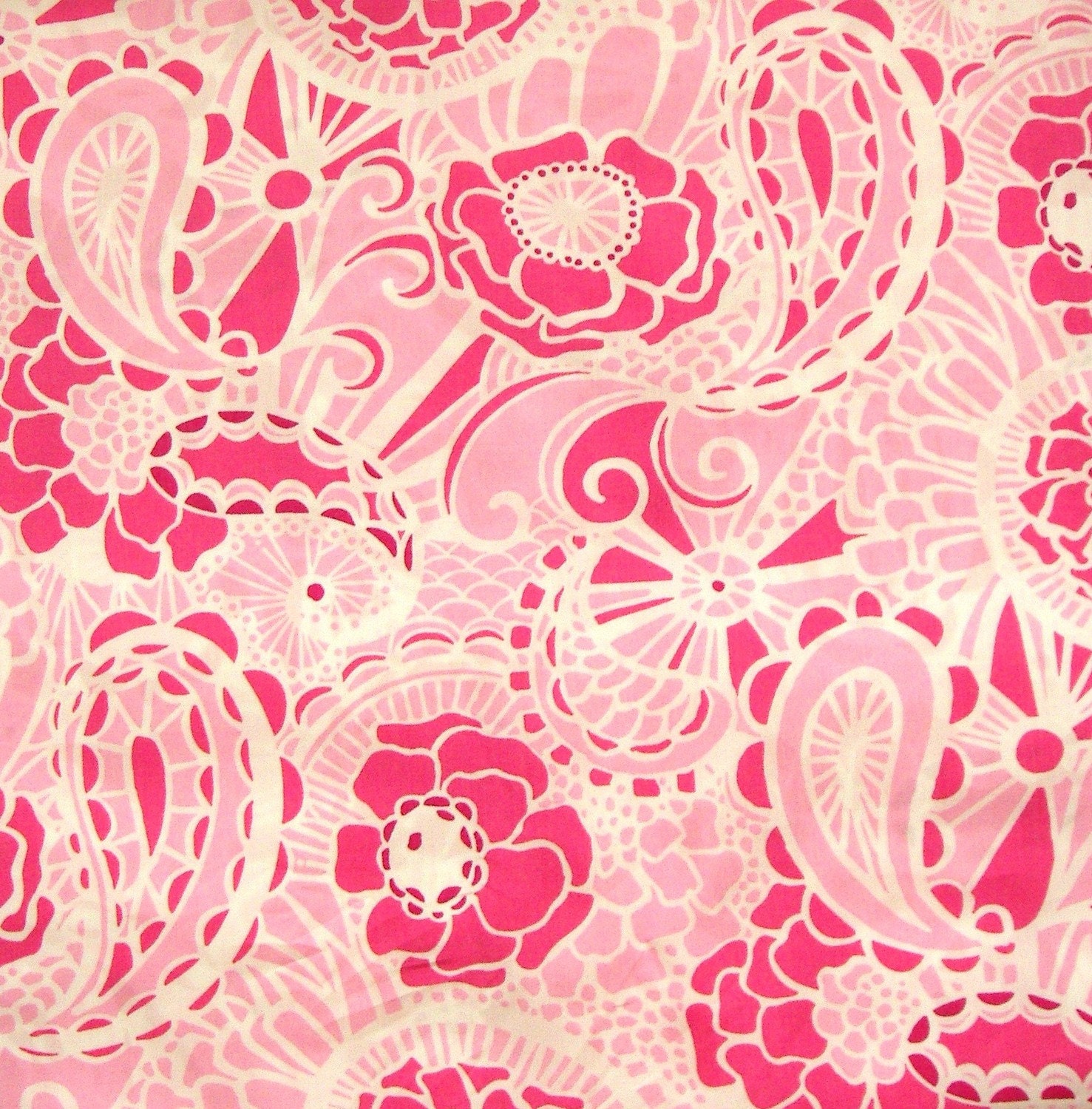 Authentic New Lilly Pulitzer Fabric Prepped Paisley 1 Yard x