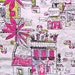 Linen 1950s Tropical Street Scene Remnant