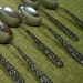 Oxford Hall Flatware with Floral Backstamp (1974) 12 Pieces