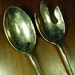 SALE Vintage Silverplate Salad Tongs - classic style