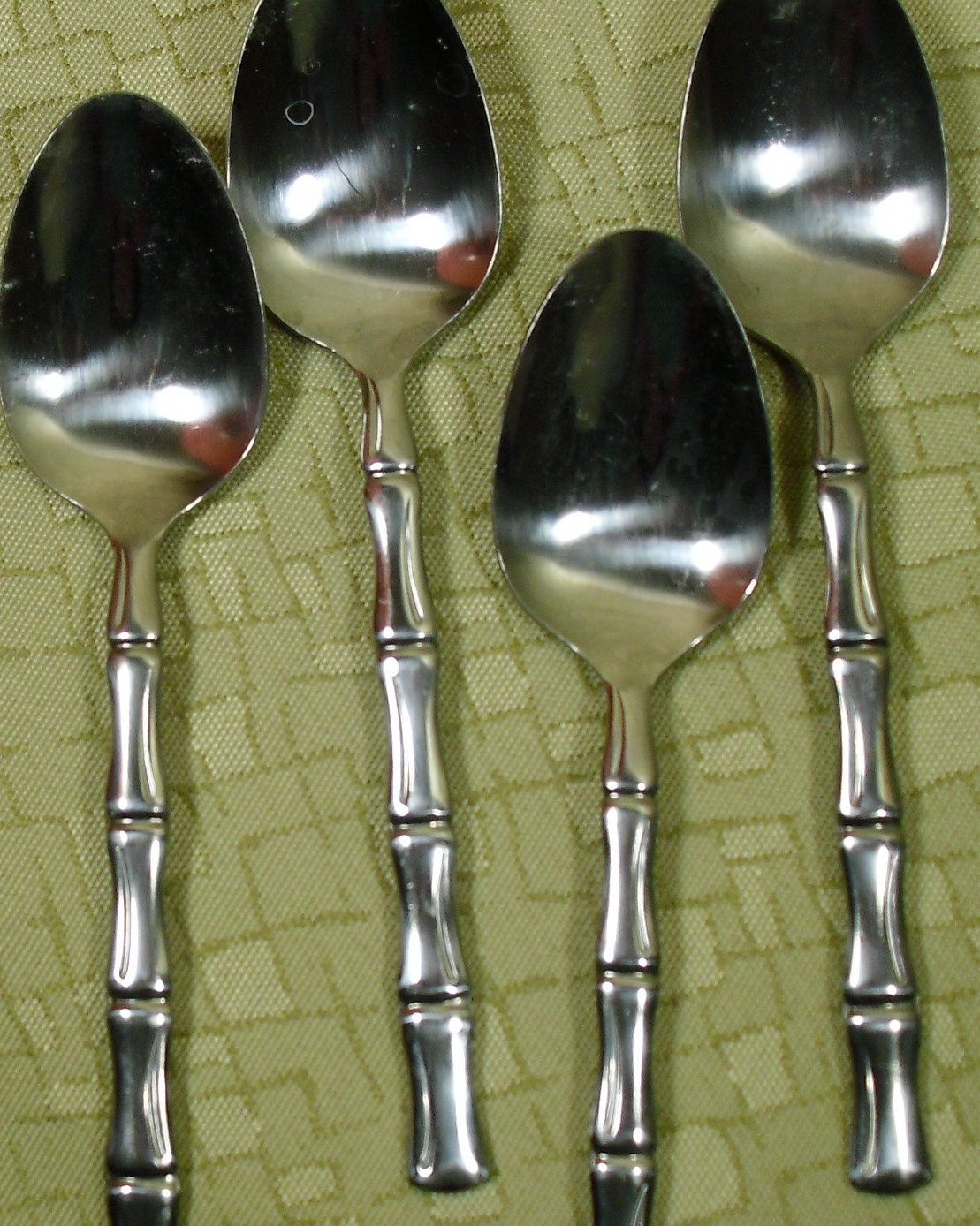 Lifetime Stainless Flatware in Bamboo Pattern by AtomicHoliday